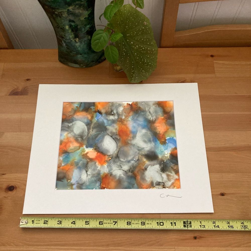 New Original Signed Artwork Alcohol Ink on Paper - Picture 6 of 6